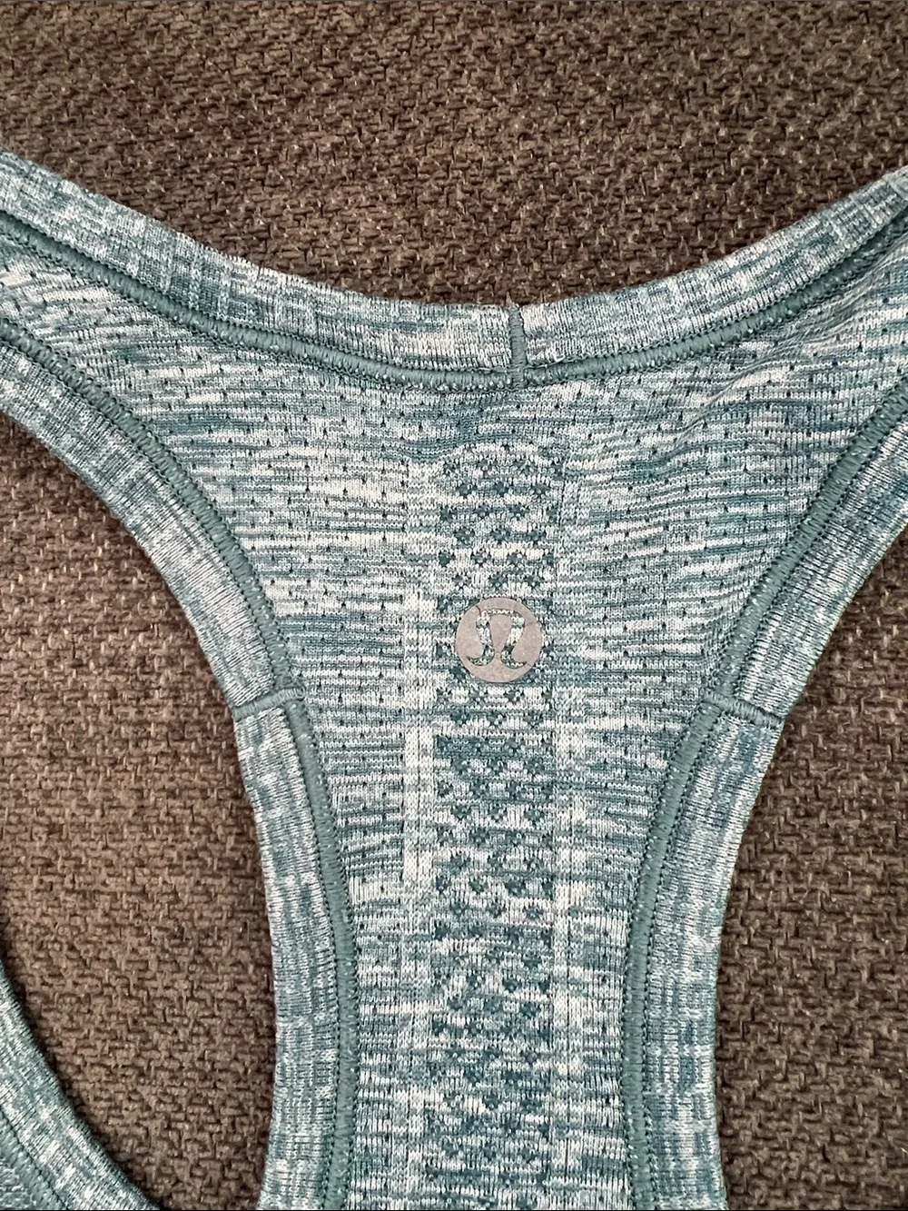 lululemon athletica Women's Heather Teal Racerback Tank